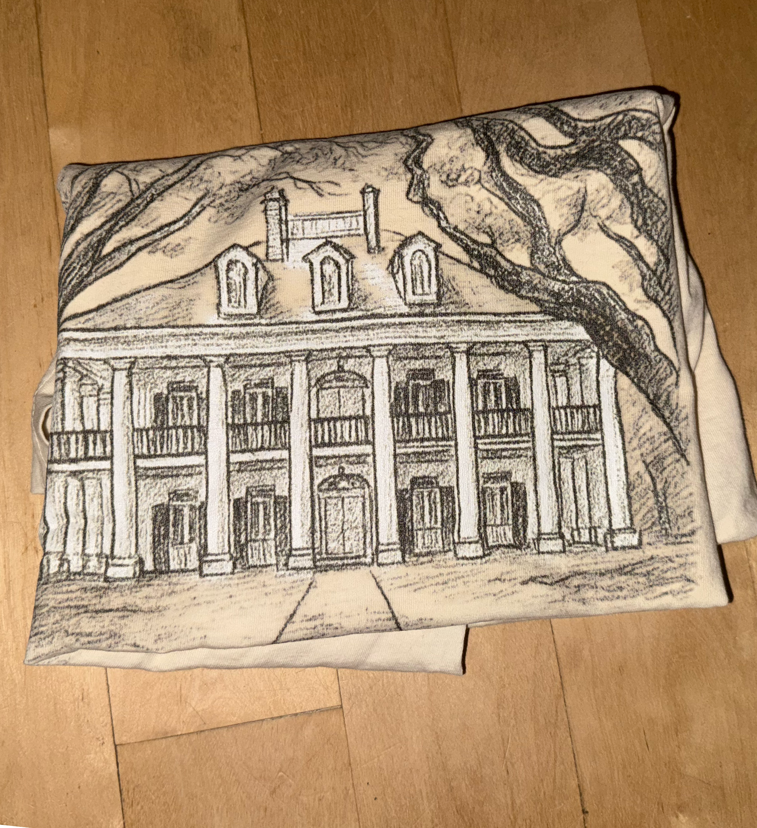 "This Is a Haunted House" Vintage Folklore T-Shirt - Unisex Heavyweight Tee